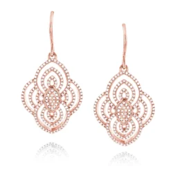 Designer Drop Diamond Earrings For Women 0.6ct 14K White Gold -Outlet Radiant Bijou Store designer drop diamond earrings for women 06ct 14k gold ro