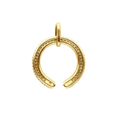 Designer Horseshoe Diamond Pendant Necklace For Women 14K Yellow Gold Good Luck Symbol 0.8ct -Outlet Radiant Bijou Store designer horseshoe diamond pendant for women 14k gold good luck symbol 08ct 803213 backye