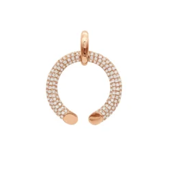 Designer Horseshoe Diamond Pendant Necklace For Women 14K Yellow Gold Good Luck Symbol 0.8ct -Outlet Radiant Bijou Store designer horseshoe diamond pendant for women 14k gold good luck symbol 08ct 803213 ro