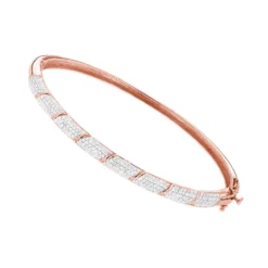 Designer Luxurman 14K White Gold Pave Diamond Bangle Bracelet For Women 1.25ct -Outlet Radiant Bijou Store designer luxurman 14k gold pave diamond bangle bracelet for women 125ct ro