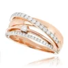 Designer Right Hand Diamond Ring For Women 0.55ct 14K Rose Gold -Outlet Radiant Bijou Store designer right hand diamond ring for women 055ct 14k gold ro