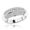 Unique Diamond Bands 18K White Gold Women's Diamond Ring 0.60ct -Outlet Radiant Bijou Store diamond bands 18k gold womens diamond ring 070ct p 121 wh