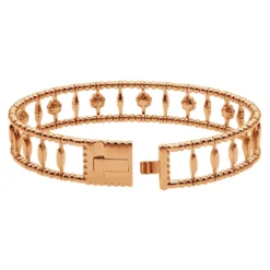 Diamond Bangle Bracelet For Women 14K Yellow Gold Flower Design 1.2Ct -Outlet Radiant Bijou Store diamond bangle bracelet for women in 14k gold flower design 12ct 018337 back rose