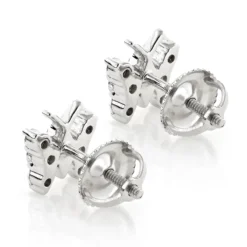 Ladies Diamond Butterfly Earrings Studs 1/2ct 14K White Gold -Outlet Radiant Bijou Store diamond butterfly earrings 048ct 14k p 44628 backwh