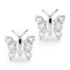 Ladies Diamond Butterfly Earrings Studs 1/2ct 14K White Gold -Outlet Radiant Bijou Store diamond butterfly earrings 048ct 14k p 44628 wh