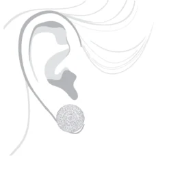 Large Diamond Circle Earrings Studs In Sterling Silver 0.22ct -Outlet Radiant Bijou Store diamond circle earrings 023ct sterling silver p 47924 bodwh