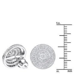 Large Diamond Circle Earrings Studs In Sterling Silver 0.22ct -Outlet Radiant Bijou Store diamond circle earrings 023ct sterling silver p 47924 rulerwh