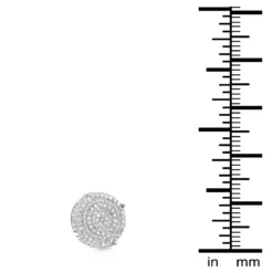 Pave Diamond Circle Earrings Studs 0.24ct Sterling Silver -Outlet Radiant Bijou Store diamond circle earrings 024ct sterling silver p 47926 ruler