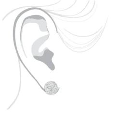 Diamond Cluster Earrings Studs 14K White Gold 1.75ct -Outlet Radiant Bijou Store diamond cluster earrings studs 14k gold 175ct bodwh