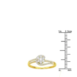Affordable Engagement Rings 14K Gold Ladies Diamond Cluster Ring 0.61ct -Outlet Radiant Bijou Store diamond cluster rings 14k ladies diamond ring 061ct p 40453 rulerye