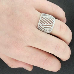 Diamond Cocktail Ring For Women 14K White Gold 1.25 Carats 7 Diamond Cocktail Ring For Women 14K White Gold 1.25 Carats -Outlet Radiant Bijou Store diamond cocktail ring 125 p 38728bod