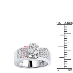 Affordable Pre-Set Diamond Engagement Ring 14K White Gold .75 -Outlet Radiant Bijou Store diamond engagement rings 14k pre set diamond ring 75 p 6807 rulerwh