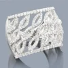 14K White Gold Diamond Ring 1.25 -Outlet Radiant Bijou Store diamond fashion rings 14k gold diamond ring 125 p 38778