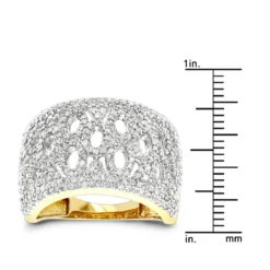 14K Yellow Gold Diamond Ring For Women 1ct -Outlet Radiant Bijou Store diamond fashion rings 14k gold diamond ring 130 p 38779 rulerye