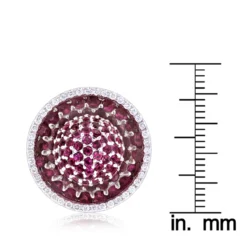 14K White Gold Diamond & Pink Sapphire Cocktail Ring For Women 3.25 -Outlet Radiant Bijou Store diamond fashion rings pink sapphire cocktail ring 325 p 6814 rulerwh