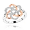 Diamond Flower Ring 10K White Gold 0.13ct Gold -Outlet Radiant Bijou Store diamond flower ring in rose gold 018ct 10k gold wh