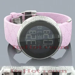 Women's 114 I-Gucci 3ct Diamond Pink Watch YA114404