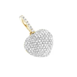 Diamond Heart Pendant 14K White Gold 0.3ct -Outlet Radiant Bijou Store diamond heart pendant 14k 031ct p 41375 ye
