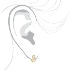 Diamond Hoop Earrings 14K Yellow Gold 1 Carat Diamond Huggie Earrings -Outlet Radiant Bijou Store diamond hoop earrings 14k diamond huggie earrings 94ct p 6266 bodye