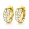 Diamond Hoop Earrings 14K Yellow Gold 1 Carat Diamond Huggie Earrings -Outlet Radiant Bijou Store diamond hoop earrings 14k diamond huggie earrings 94ct p 6266 ye