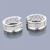 Diamond Hoop Huggie Earrings In Sterling Silver .30ct -Outlet Radiant Bijou Store diamond hoop huggie earrings in sterling silver 30ct p 38813