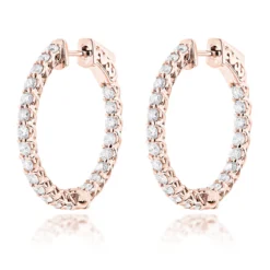 Diamond Hoops 14K White Gold Diamond Hoop Earrings Inside Out 1.87 10 Diamond Hoops 14K White Gold Diamond Hoop Earrings Inside Out 1.87 -Outlet Radiant Bijou Store diamond hoops 14k diamond hoop earrings inside out 187 p 11 ro