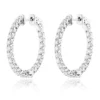 Diamond Hoops 14K White Gold Diamond Hoop Earrings Inside Out 1.87 -Outlet Radiant Bijou Store diamond hoops 14k diamond hoop earrings inside out 187 p 11 wh