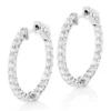 1in Diamond Hoops 14K White Gold Inside Out Diamond Hoop Earrings For Women 2.2ct 1 1in Diamond Hoops 14K White Gold Inside Out Diamond Hoop Earrings For Women 2.2ct -Outlet Radiant Bijou Store diamond hoops 14k diamond hoop earrings inside out 264 p 10 wh