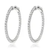 Diamond Hoops 14K White Gold Diamond Hoop Earrings Inside Out 3.5ct -Outlet Radiant Bijou Store diamond hoops 14k diamond hoop earrings inside out 444 p 7044 wh