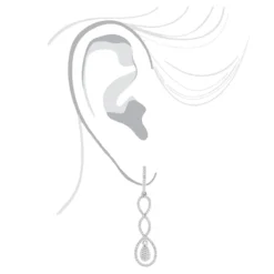 Diamond Infinity Earrings For Women 14K White Gold 0.5ct 13 Diamond Infinity Earrings For Women 14K White Gold 0.5ct -Outlet Radiant Bijou Store diamond infinity earrings 14k 060ct p 42078 bodwh