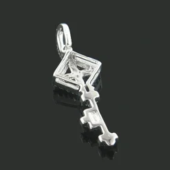 Diamond Key Pendant 0.15ct 10K White Gold -Outlet Radiant Bijou Store diamond key pendant 015ct 14k gold p 7187back