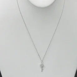 Diamond Key Pendant 0.15ct 10K White Gold -Outlet Radiant Bijou Store diamond key pendant 015ct 14k gold p 7187bod
