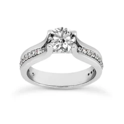Diamond Platinum Engagement Ring 1.39ct 4mm