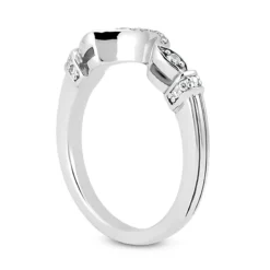 Thin Diamond Platinum Engagement Wedding Ring 0.14ct 3.6mm -Outlet Radiant Bijou Store diamond platinum engagement wedding ring 014ct p 30289 back white 20220426