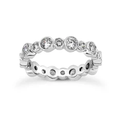 Thin Diamond Platinum Eternity Band 1.30ct