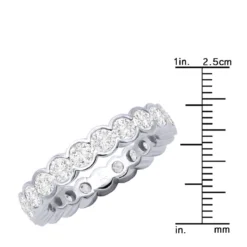 Round Diamond Platinum Eternity Band 3.40ct -Outlet Radiant Bijou Store diamond platinum eternity band 340ct p 30335 ruler white
