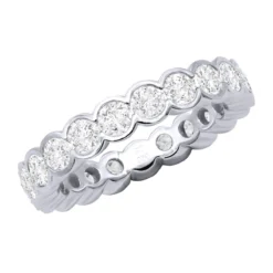 Round Diamond Platinum Eternity Band 3.40ct