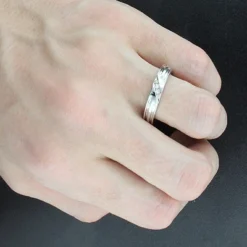 Diamond Ring Set Trio 14K White Gold 0.74ct -Outlet Radiant Bijou Store diamond ring set trio 14k 074ct p 44717bod