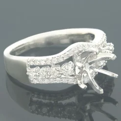18K White Gold Engagement Setting .51ct