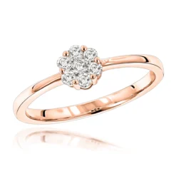 Engagement 14K Yellow Gold Cluster Diamond Promise Ring 22CT -Outlet Radiant Bijou Store diamond rings 14k pre set diamond engagement ring 27ct p 6446 ro