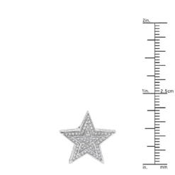 Large Diamond Star Earrings 0.20ct Sterling Silver -Outlet Radiant Bijou Store diamond star earrings 020ct sterling silver p 47922 rulerwh