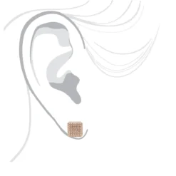 Pave Diamond Stud Earrings Under 300 - 10K White Gold Square Studs 0.33ct -Outlet Radiant Bijou Store diamond stud earrings under 300 10k gold studs 029ct bodro