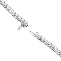 Diamond Tennis Bracelet 5.50ct - 14K White Gold Round Prong -Outlet Radiant Bijou Store diamond tennis bracelet 550ct 14k round prong p 22420 backwh
