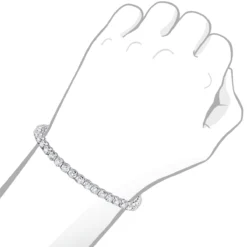 Diamond Tennis Bracelet 5.50ct - 14K White Gold Round Prong -Outlet Radiant Bijou Store diamond tennis bracelet 550ct 14k round prong p 22420 bodwh