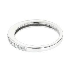 Thin Diamond Wedding Bands 14K White Gold 0.34ct Stackable Ladies Ring -Outlet Radiant Bijou Store diamond wedding bands 14k gold round diamond band 34ct p 6148 backwh