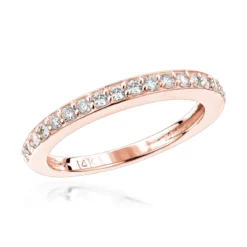 Thin Diamond Wedding Bands 14K White Gold 0.34ct Stackable Ladies Ring -Outlet Radiant Bijou Store diamond wedding bands 14k gold round diamond band 34ct p 6148 ro