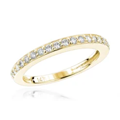 Thin Diamond Wedding Bands 14K White Gold 0.34ct Stackable Ladies Ring -Outlet Radiant Bijou Store diamond wedding bands 14k gold round diamond band 34ct p 6148 ye