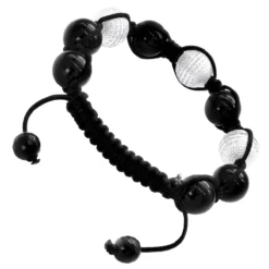 Disco Ball Sterling Silver And Diamond Bracelet For Men And Women 1 Carat -Outlet Radiant Bijou Store disco ball sterling silver and diamond bracelet 100ct p 48026 back