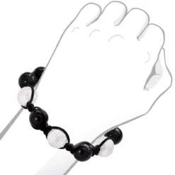 Disco Ball Sterling Silver And Diamond Bracelet For Men And Women 1 Carat -Outlet Radiant Bijou Store disco ball sterling silver and diamond bracelet 100ct p 48026 bod