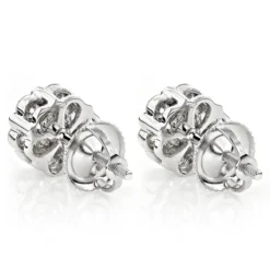 Discount Diamond Earrings In Sterling Silver 0.92ct Cluster Studs -Outlet Radiant Bijou Store discount diamond earrings in sterling silver 092ct cluster studs 2